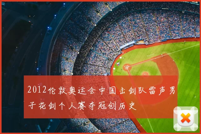 2012伦敦奥运会中国击剑队雷声男子花剑个人赛夺冠创历史
